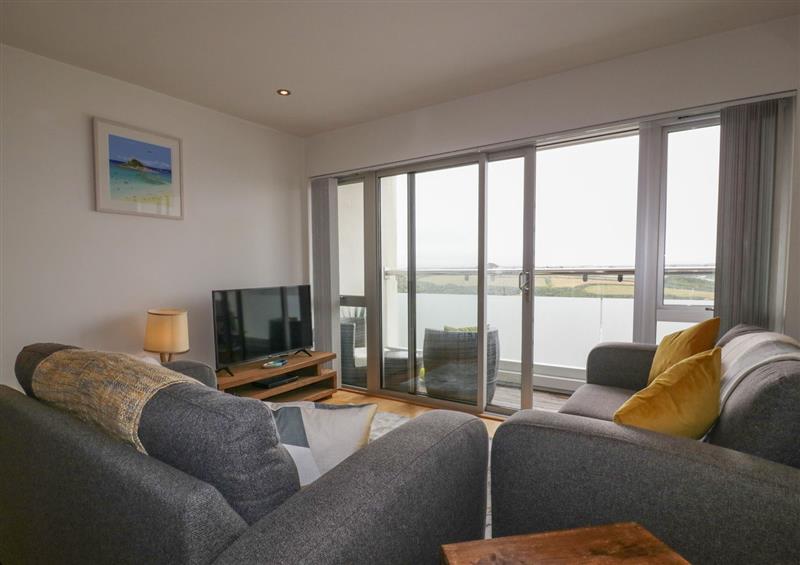 The living room at Crantock View, Newquay