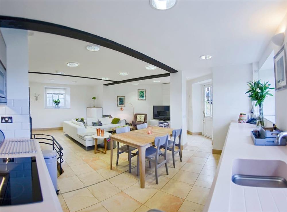 Open plan living space at Lower Garden Suite at Craven House, 