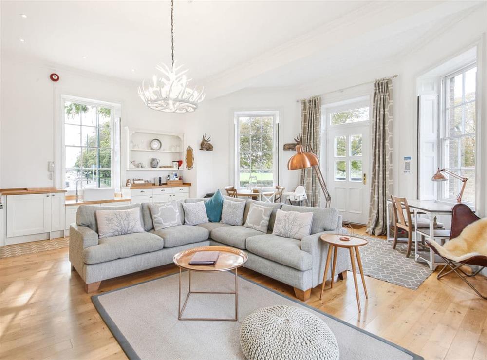 Living room at Upper Garden Suite at Craven House, 