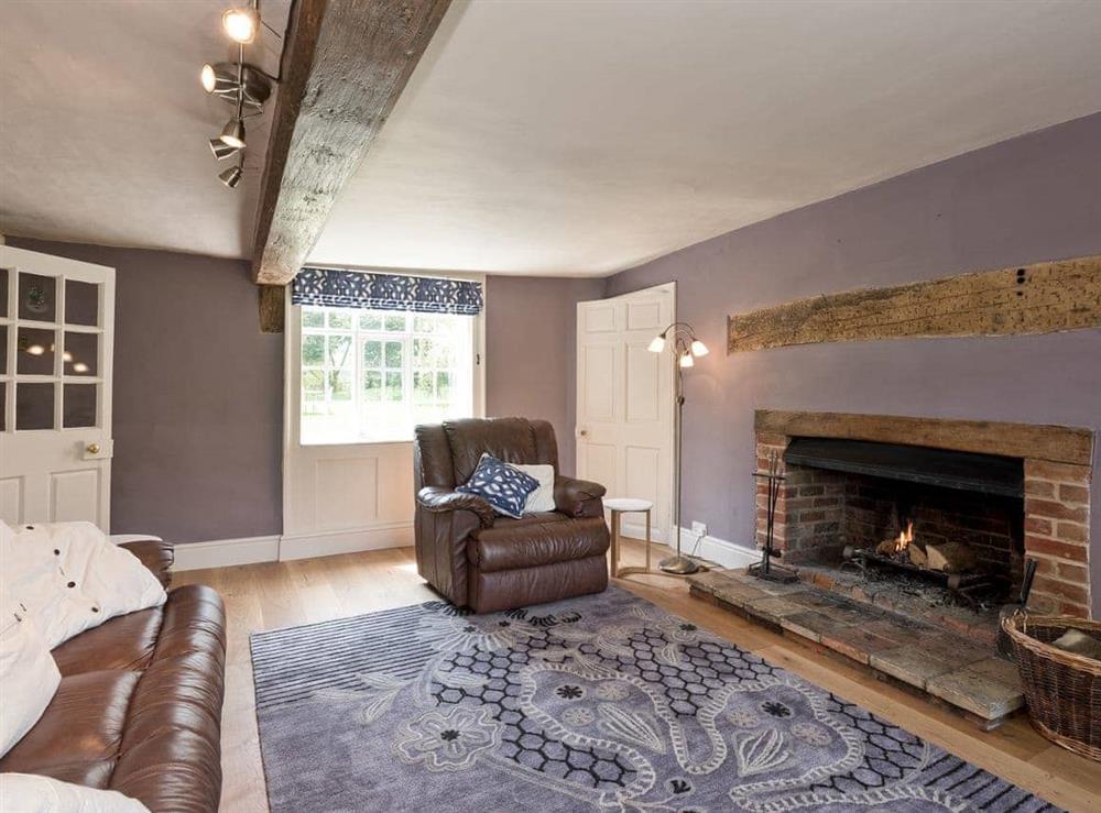 Cosy living room with TV & real fire (photo 2) at Cravens Manor in Henham, near Southwold, Suffolk