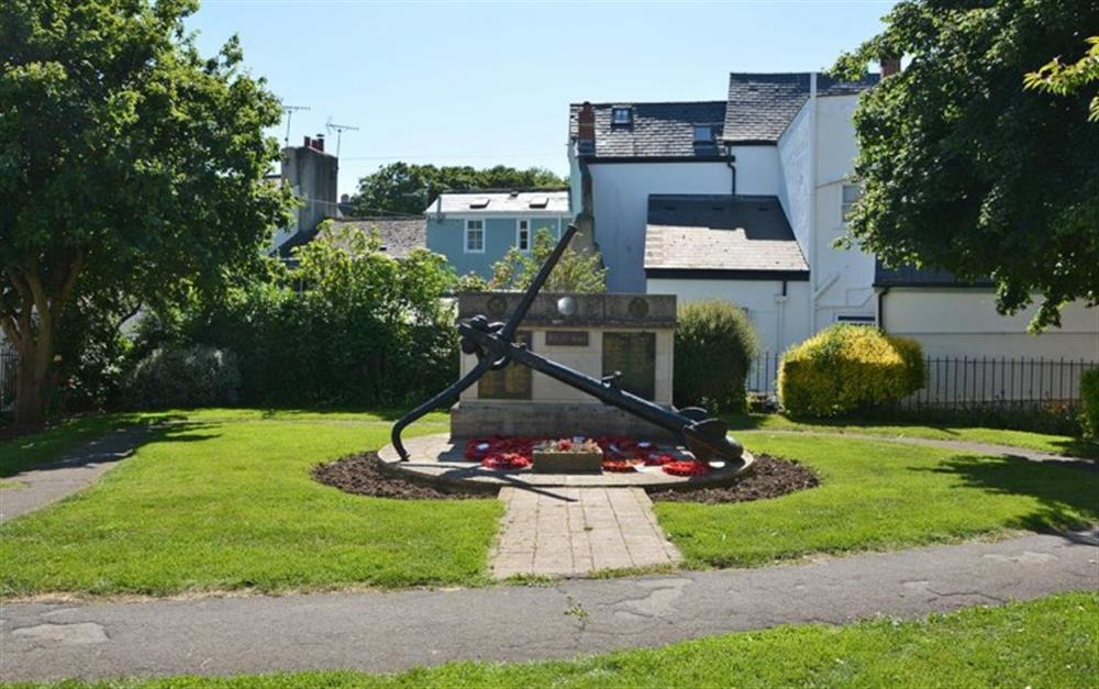 War Memorial at Cats Park at Crays Cottage in Lyme Regis