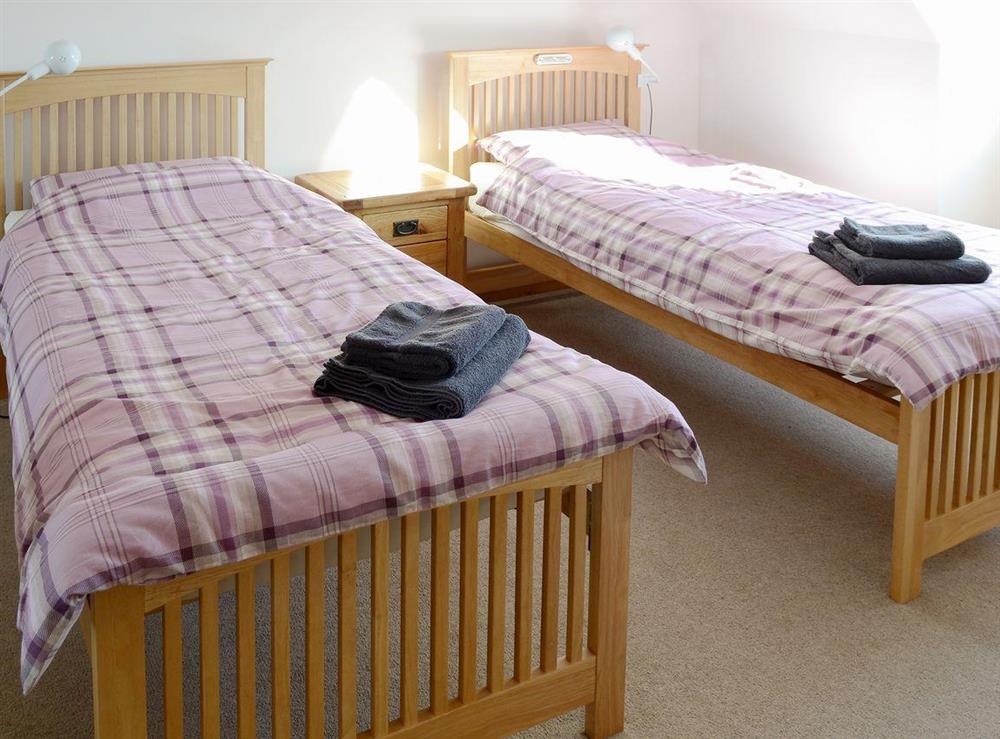 Delightful twin bedroom at Creagach in Achnacarnin, near Lochinver, Highlands, Sutherland
