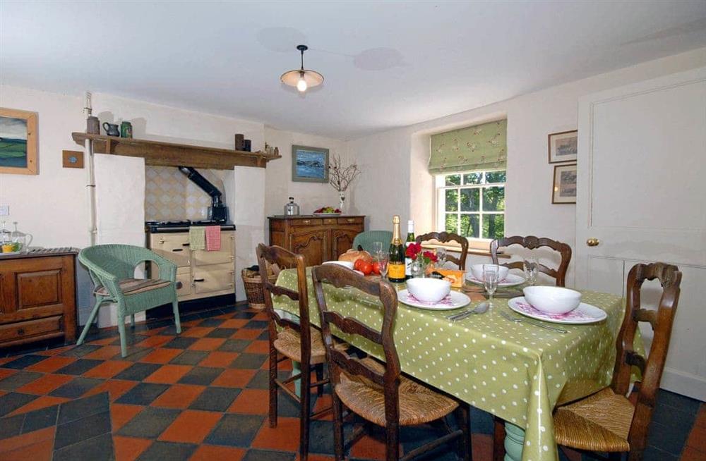 The living area at Creek Cottage in Upton Castle, Pembrokeshire, Dyfed