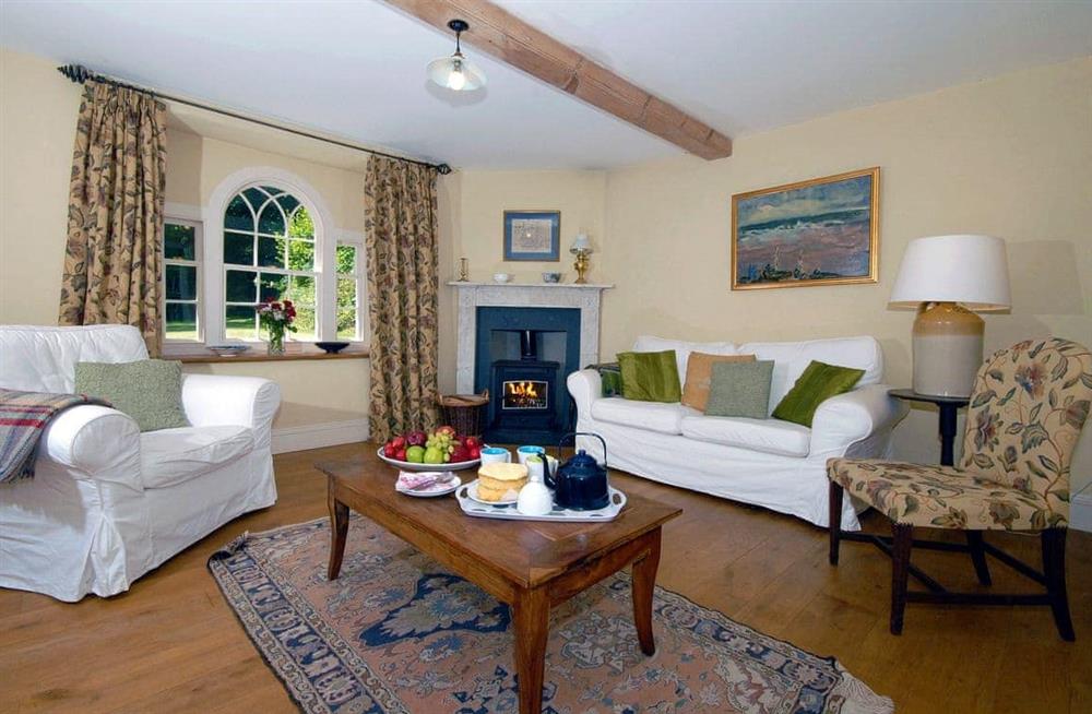 This is the living room at Creek Cottage in Upton Castle, Pembrokeshire, Dyfed