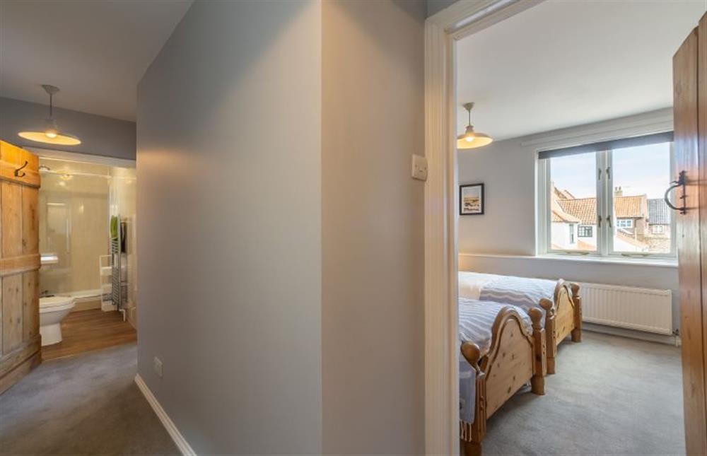 First floor: Landing, twin room and shower room at Creek Cottage, Wells-next-the-Sea