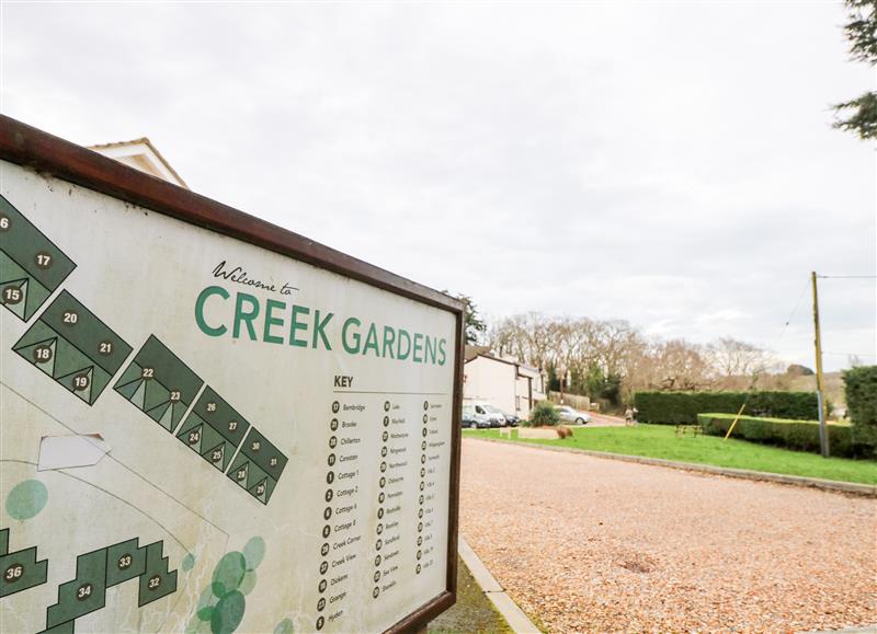 The garden in Creek Lodge at Creek Lodge, Wootton Bridge