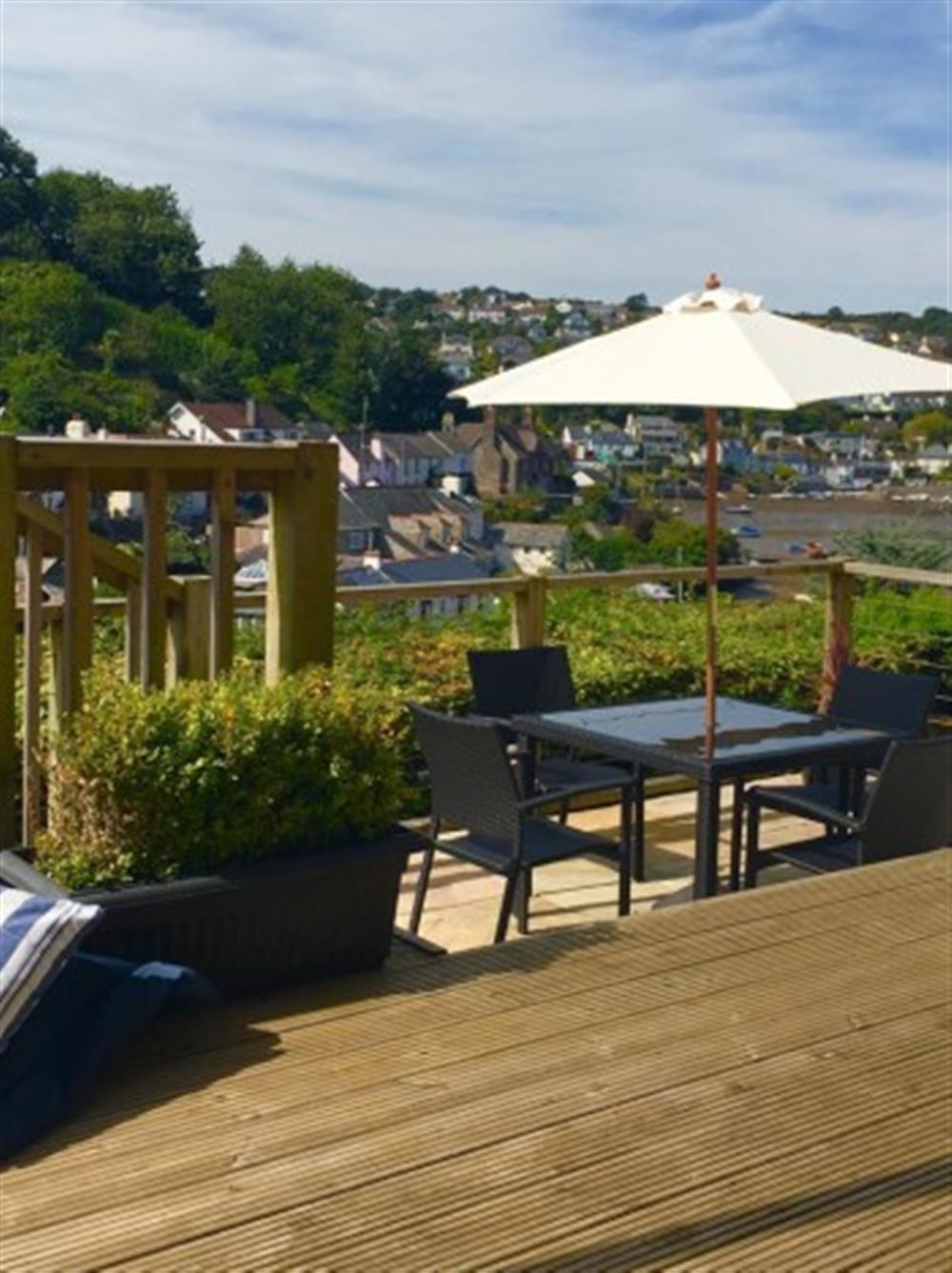 Patio with water views! at Creek View in Noss Mayo