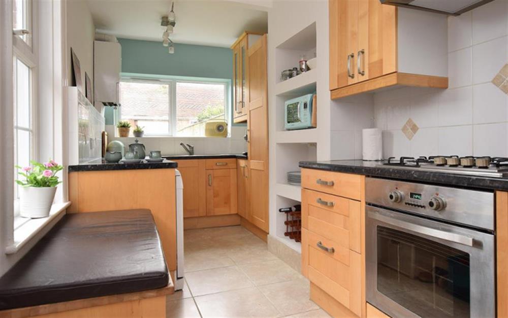 Modern fully equipped kitchen at Crescent Cottage in Lymington