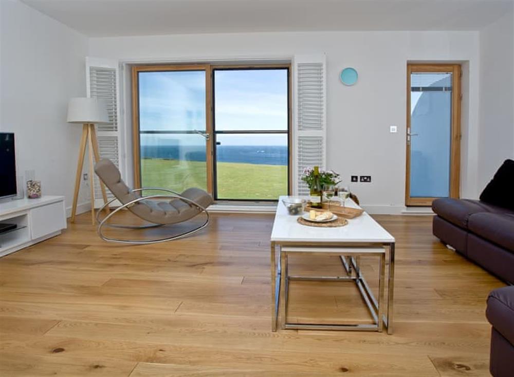 Living area at Crest@64 in Newquay, Cornwall