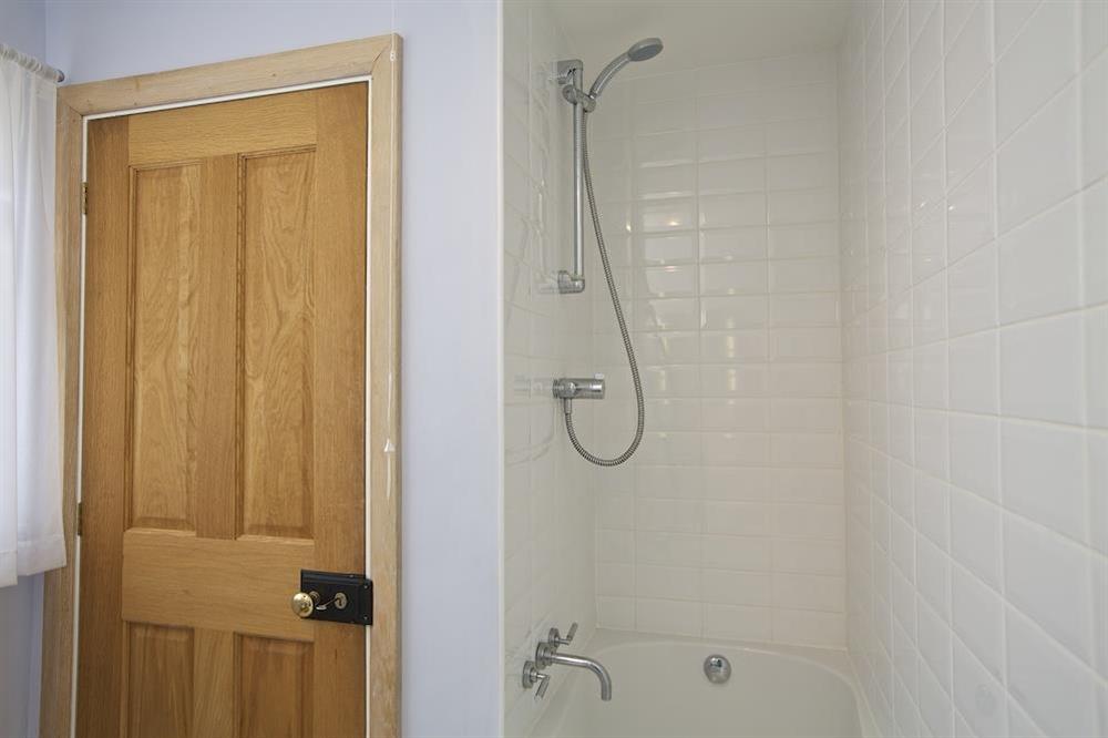 Bright bathroom with bath and shower (over) (photo 2) at Crew House in Dart Marina, Dartmouth