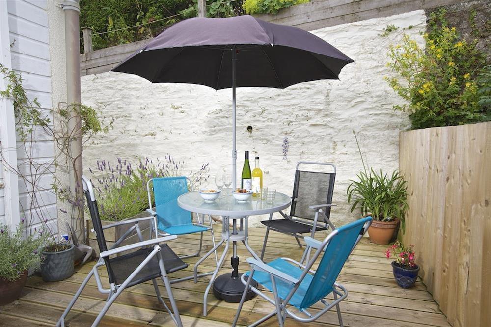 Sunny first floor decked terrace (photo 2) at Crew House in Dart Marina, Dartmouth