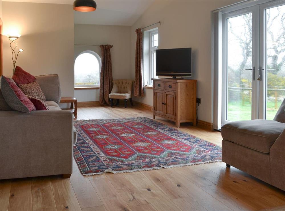 Open plan living space at Crib Y Nantlle in Pontllyfni, near Caernarfon, Gwynedd