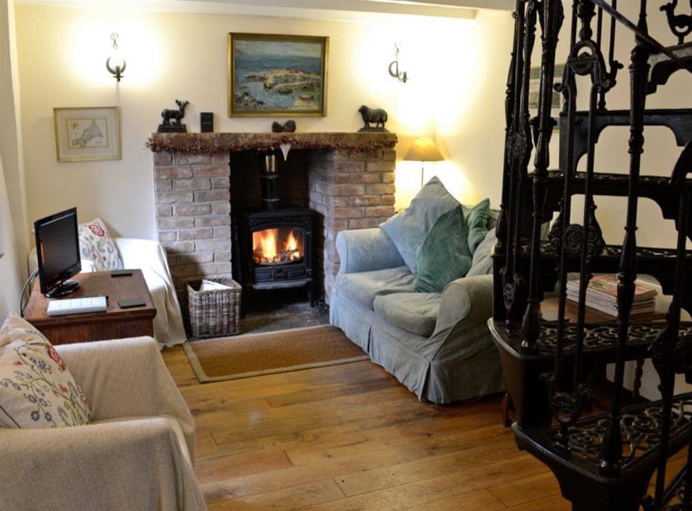 Living room at Cribba in St Breock, Wadebridge, Cornwall., Great Britain
