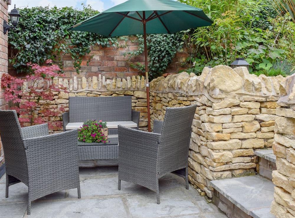 Patio with sitting out furniture at Cricket Cottage in Ebrington, Nr Chipping Campden, Glos., Gloucestershire
