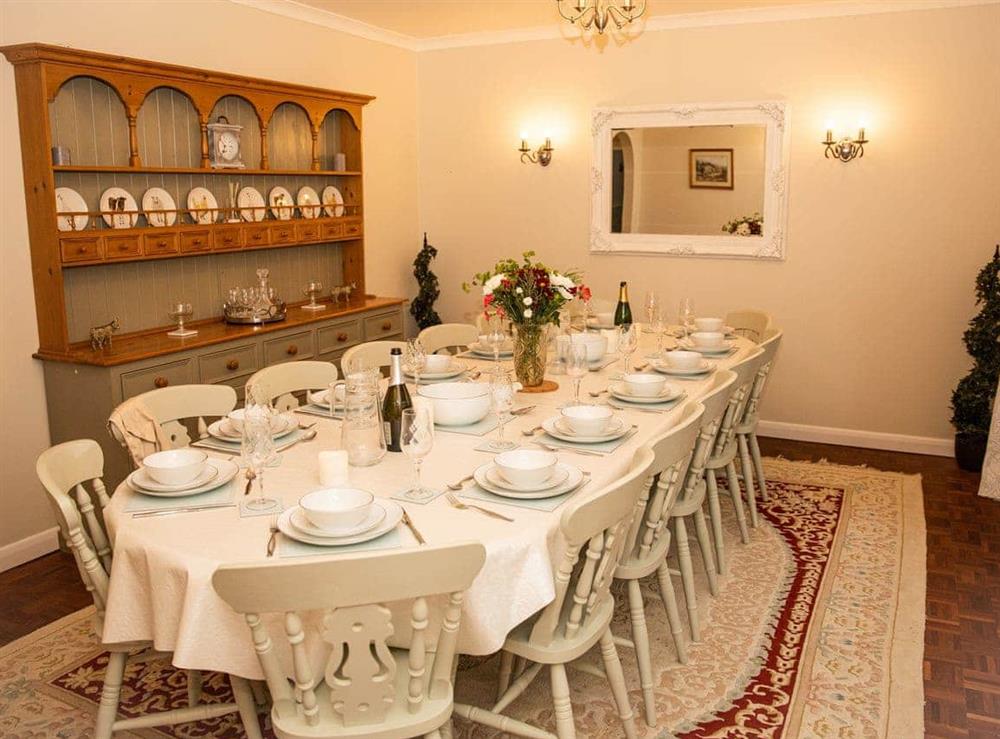 Large table, ample room to seat 14 guests at Crickledown in High Ham, Langport, Somerset