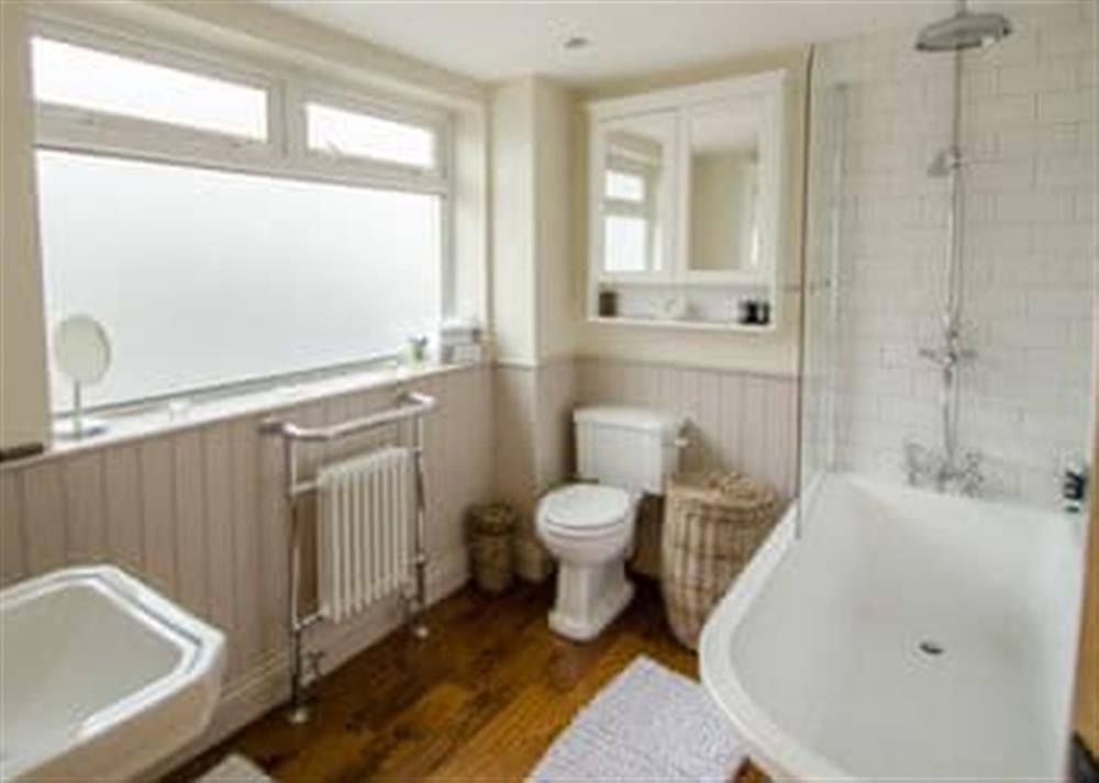 Bathroom at Crime Cottage in Daisy Nook, near Manchester, Lancashire