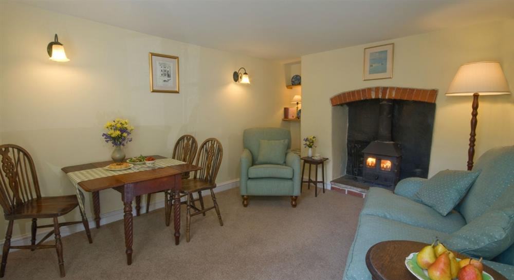 Interior sitting room of Crockers Cottage, Kingswear, Devon
