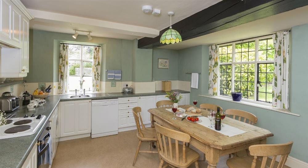 The kitchen at Croft Garden Cottage in Leominster, Herefordshire