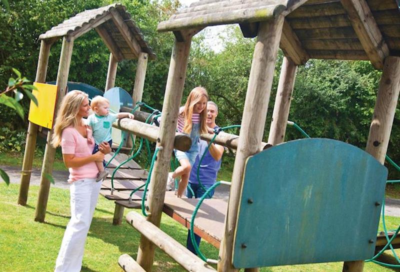 Children’s play area at Croft Holiday Park in Reynalton, Nr Narberth, South Wales