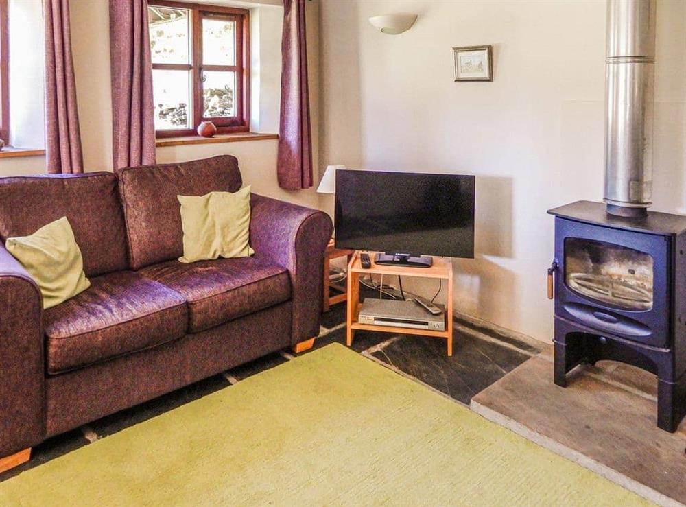 Living room at Crofters Barn in Brentor, Devon