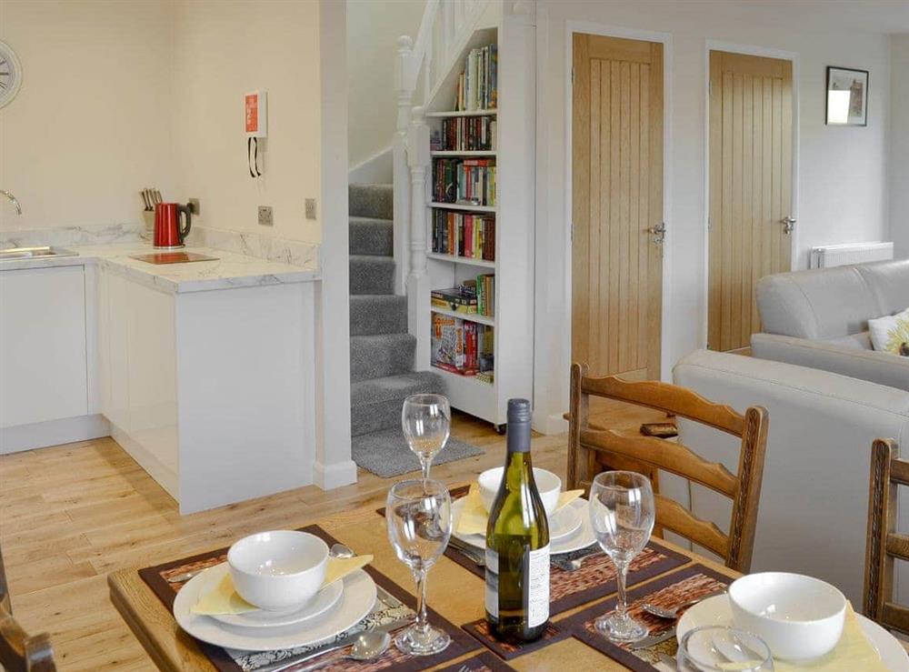 Charming dining area at Crofters Cottage in Rothbury, Northumberland