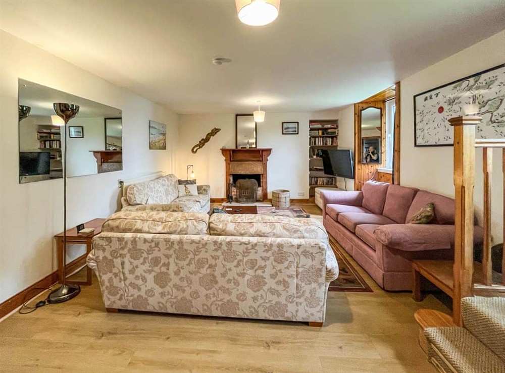 Living room at Croftfoot in Arnisdale, near Kyle of Lochalsh, Ross-Shire