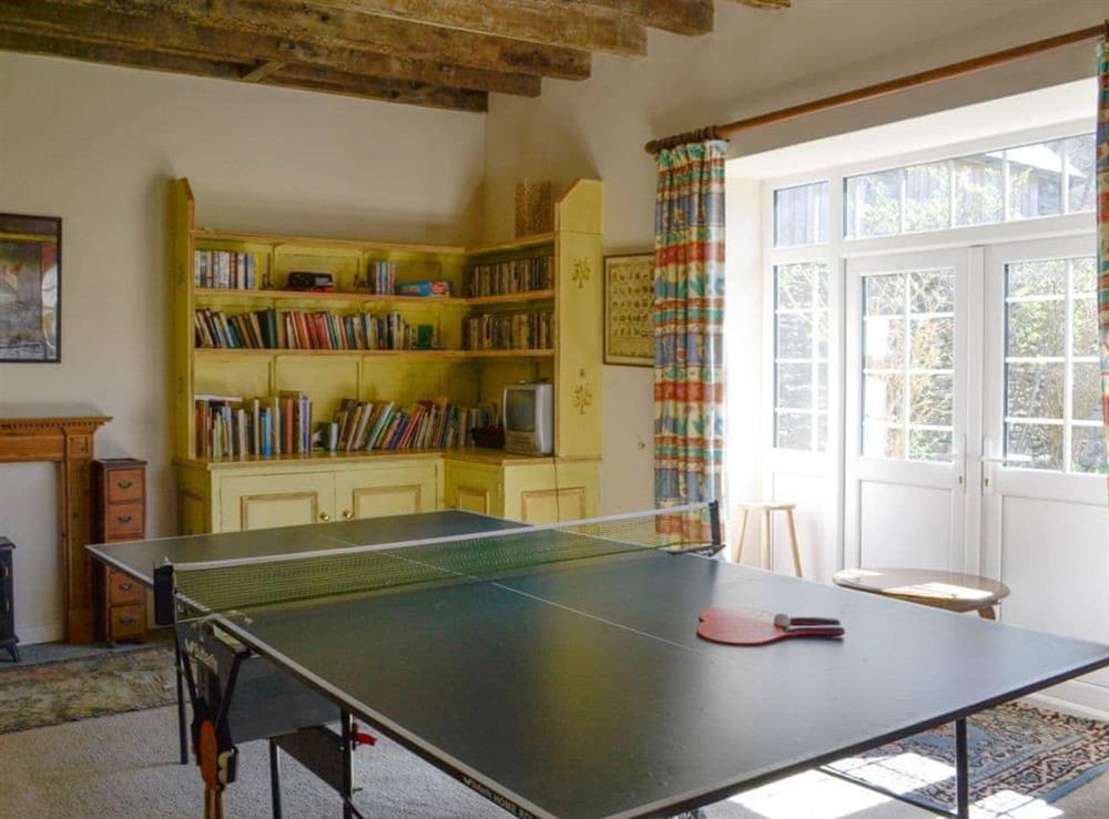 Games room with table tennis at Crogen Coach House in Corwen, Denbighshire., Clwyd