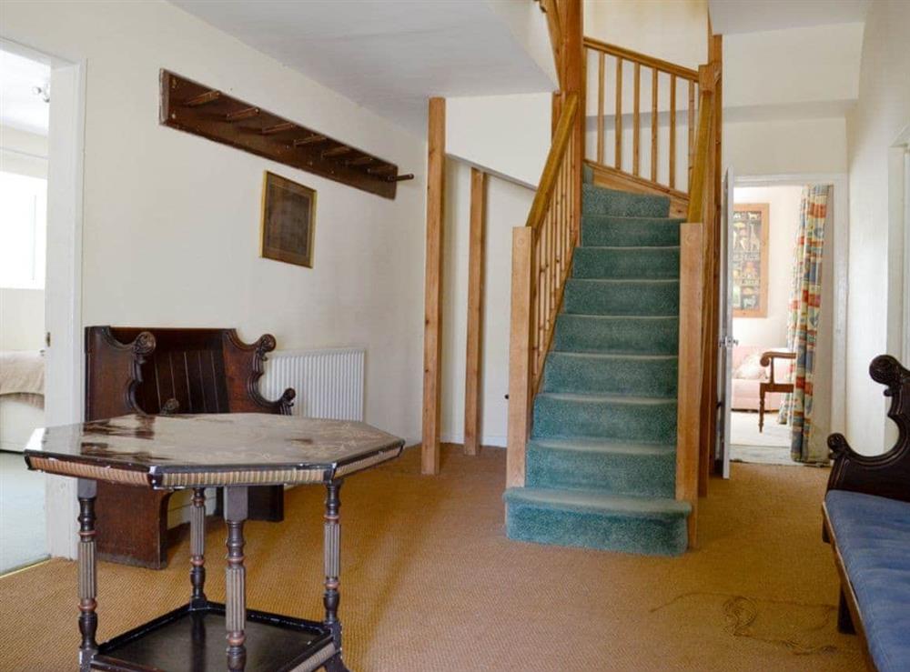 Spacious hallway with stairs to first floor at Crogen Coach House in Corwen, Denbighshire., Clwyd