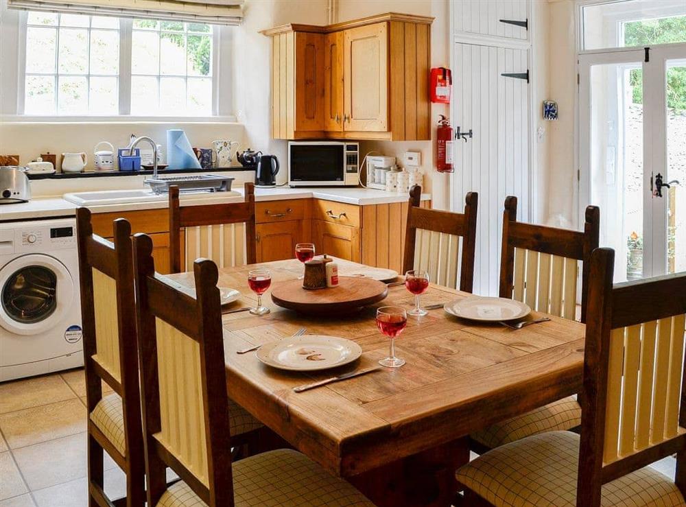 Delightful kitchen/diner with double doors to the decked area at Crogen Wing in Llandrillo, Denbighshire., Clwyd