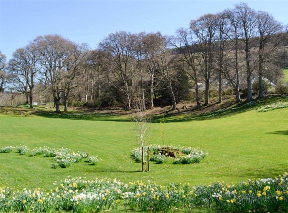 Well-maintained gardens at Crogen Wing in Llandrillo, Denbighshire., Clwyd