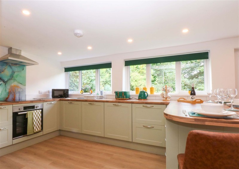The kitchen at Cromlech Cottage at Cromlech Manor Farm, Tyn-y-Gongl near Benllech