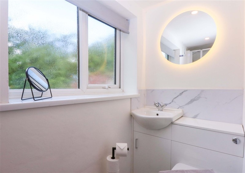 This is the bathroom at Cromlech Cottage at Cromlech Manor Farm, Tyn-y-Gongl near Benllech