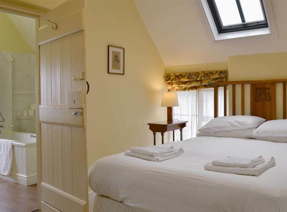 Comfortable double bedroom with en-suite at Cronkhill Farmhouse in Attingham Park Estate, Nr Shrewsbury., Shropshire