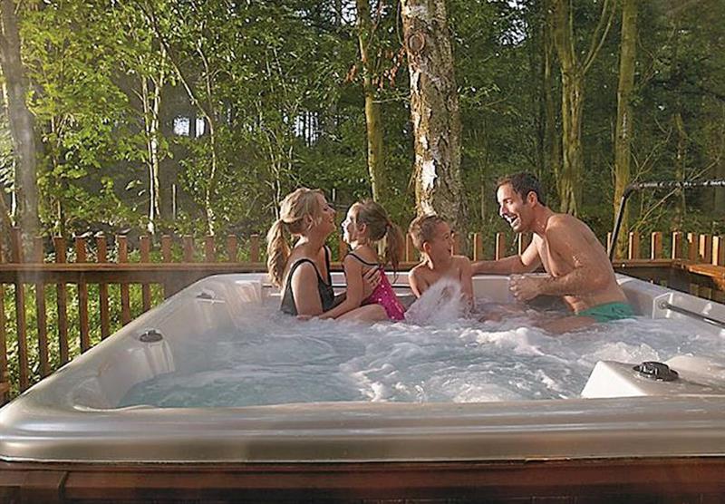 Typical hot tub at Cropton Lodges in Cropton, Pickering, Yorkshire