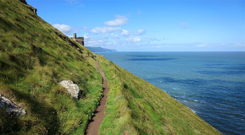 Path along the coast at Cross Lane House in Minehead, Somerset