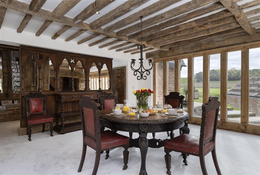 The elegant dining room at Crossbrook Farm, Finstall nr Bromsgrove