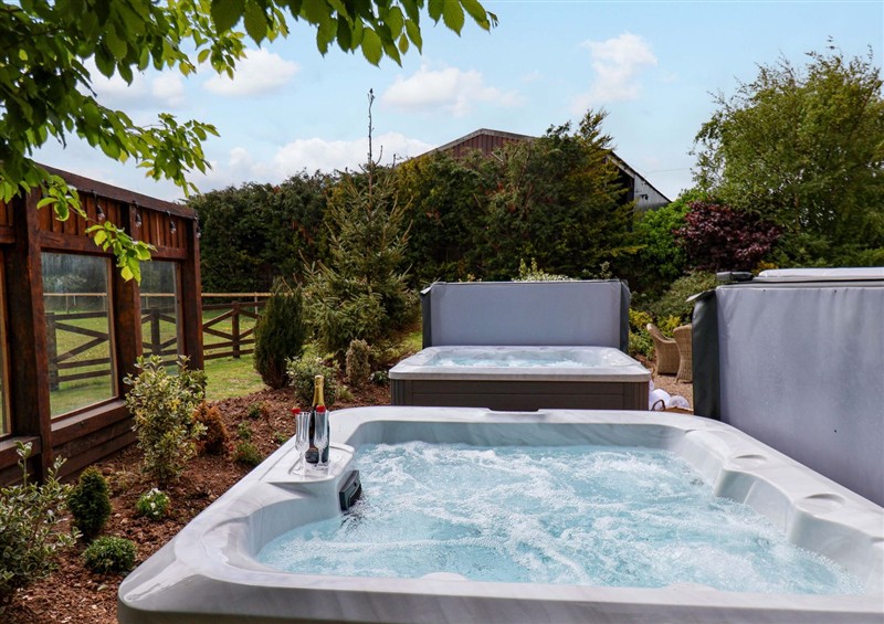 The hot tub at Crossbutts Farmhouse, Whitby