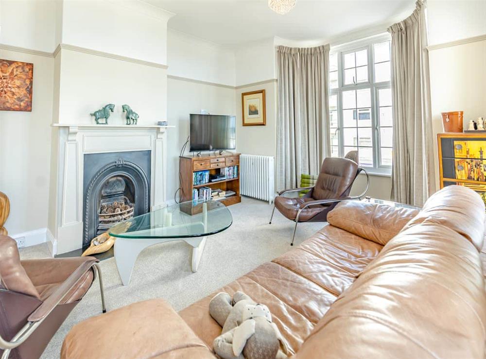 Living room at Crossways Mansions in Bexhill-on-Sea, East Sussex