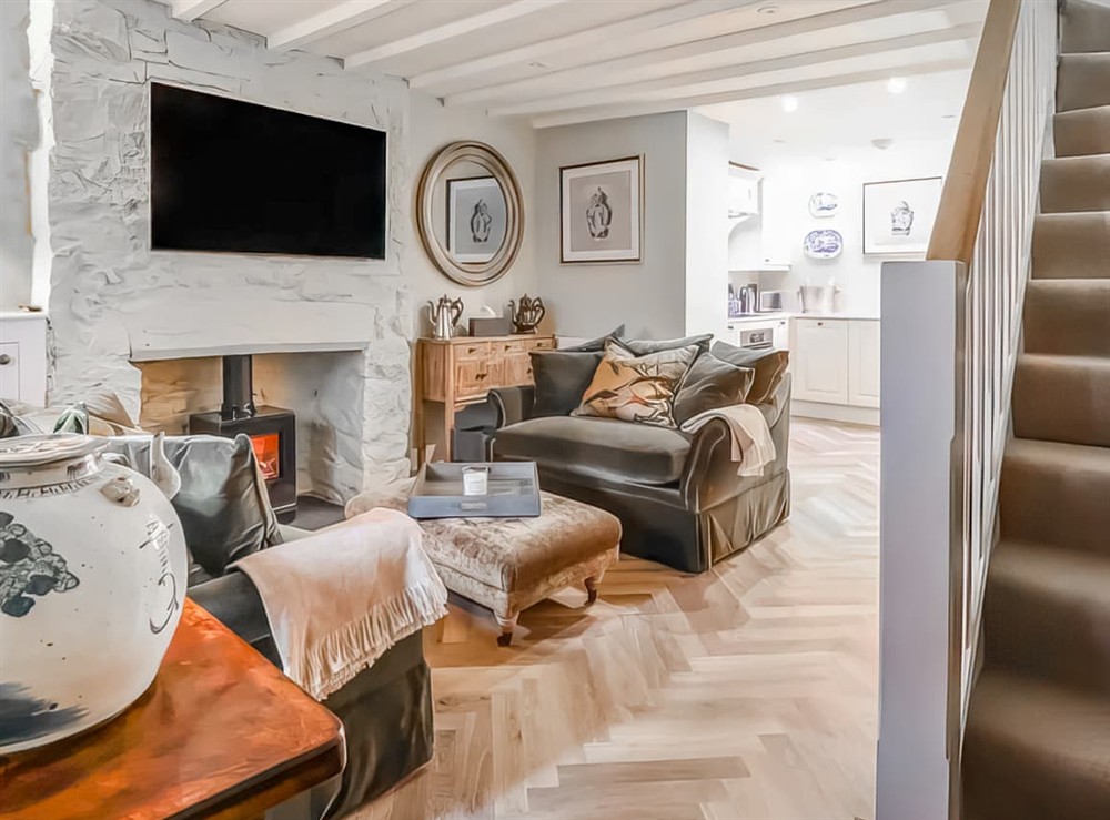 Living area at Crown Cottage in Conwy, Gwynedd