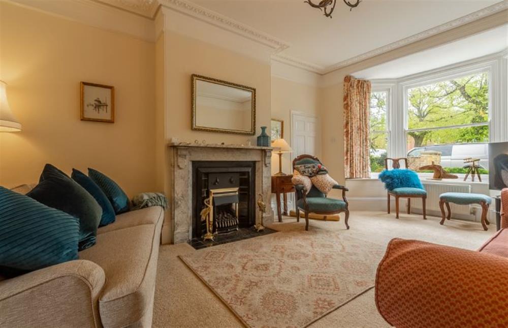 Ground floor:  Sitting/drawing room with large bay window at Crown Villa, Wells-next-the-Sea