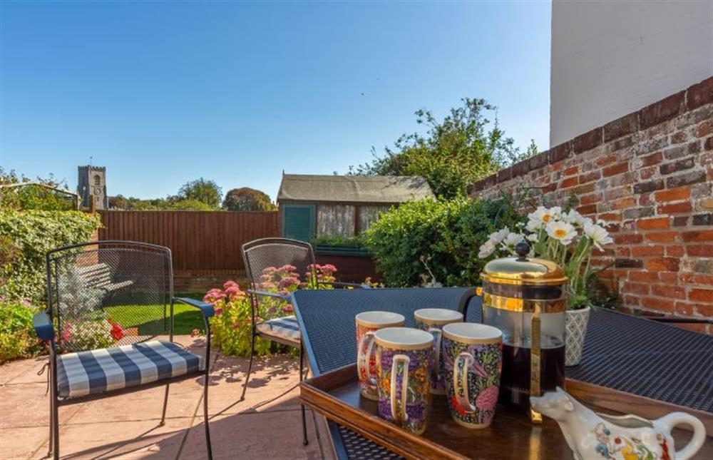 Rear Garden:  Terrace with outdoor dining area at Crown Villa, Wells-next-the-Sea