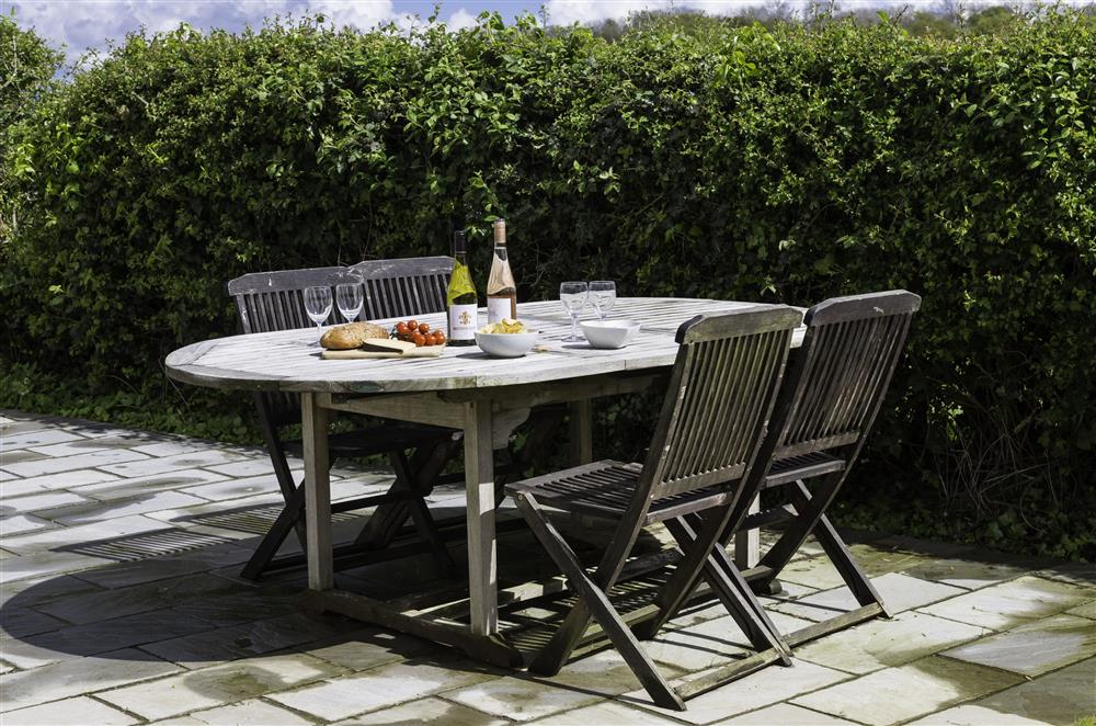 Enjoy alfresco dining on the patio