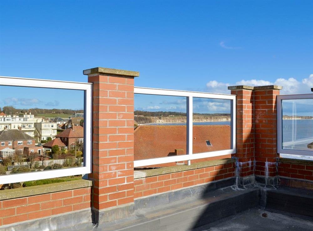 Balcony area with far reaching sea views at Crows Nest in Bridlington, Yorkshire, North Humberside