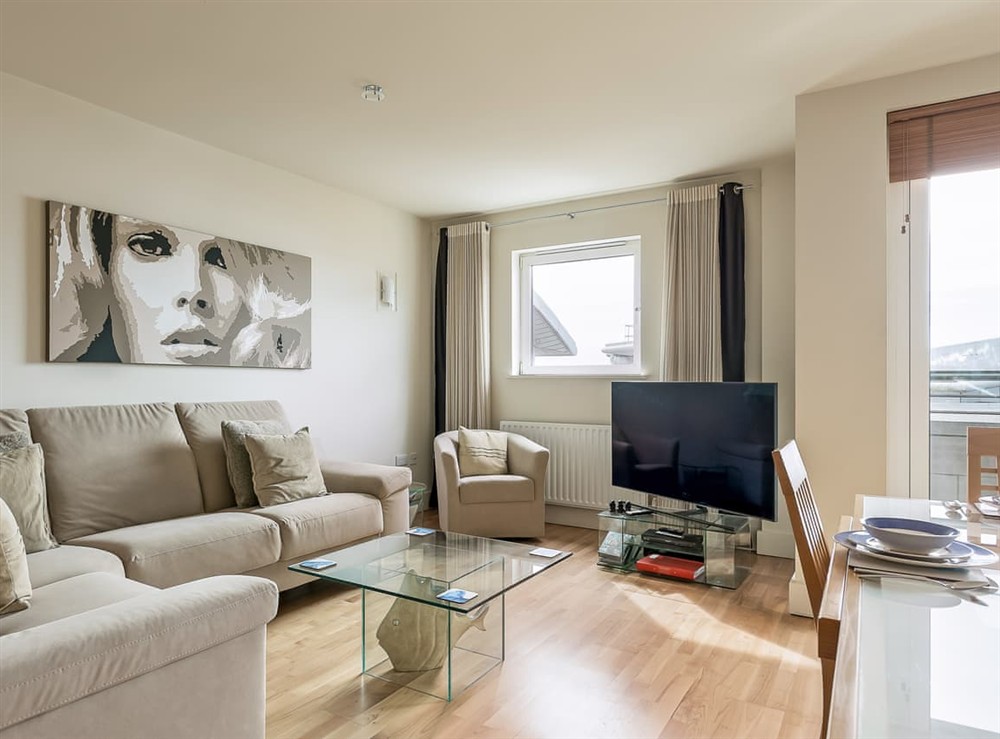 Living area at Crow’s Nest in Poole, Dorset