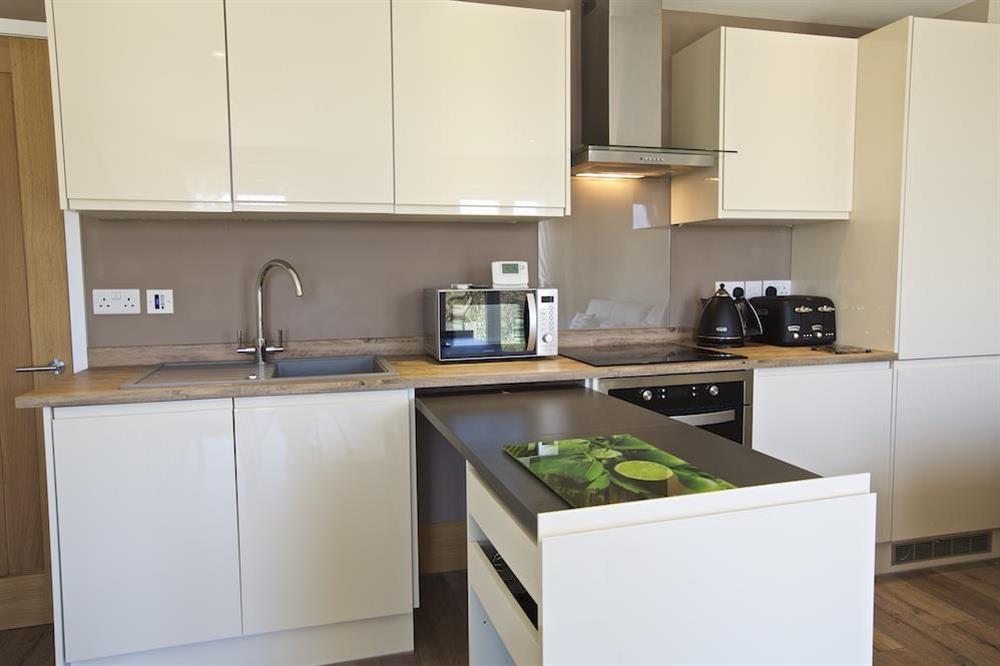 Fully fitted, contemporary kitchen with sleek designer units at Crowthers in , Dartmouth