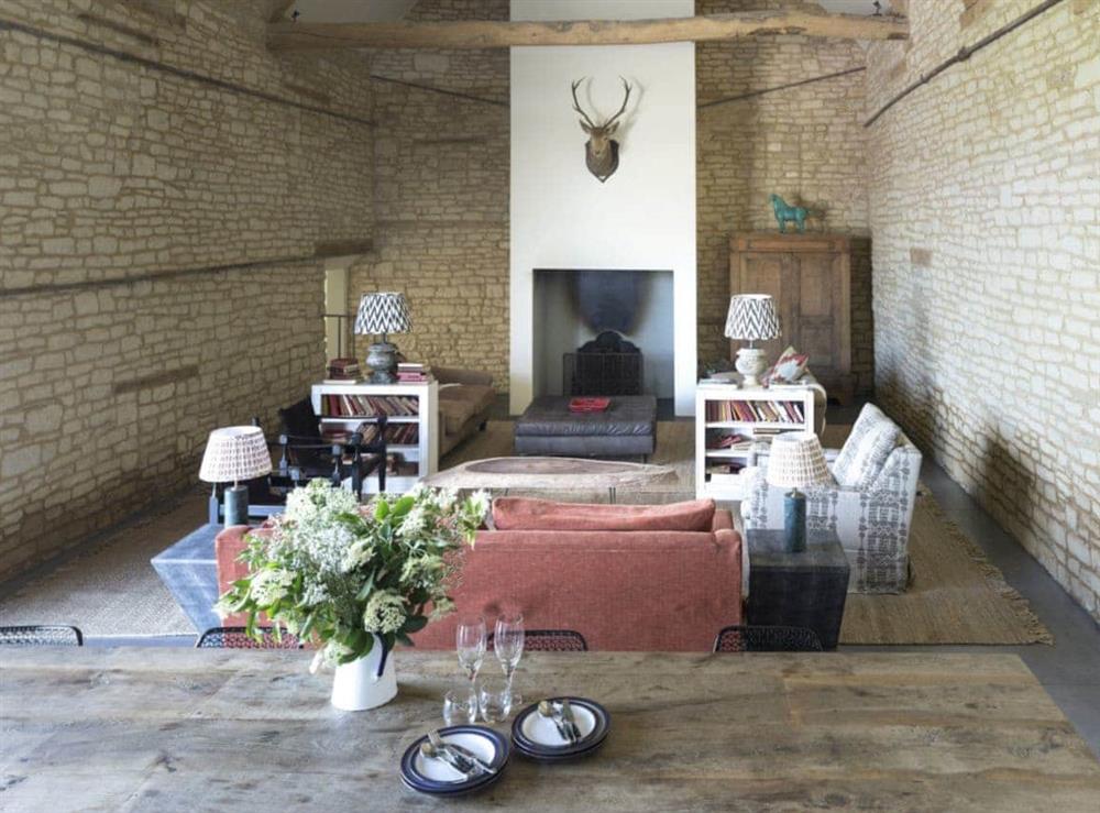 Magnificent living and dining area at The Cotswolds Barn, 