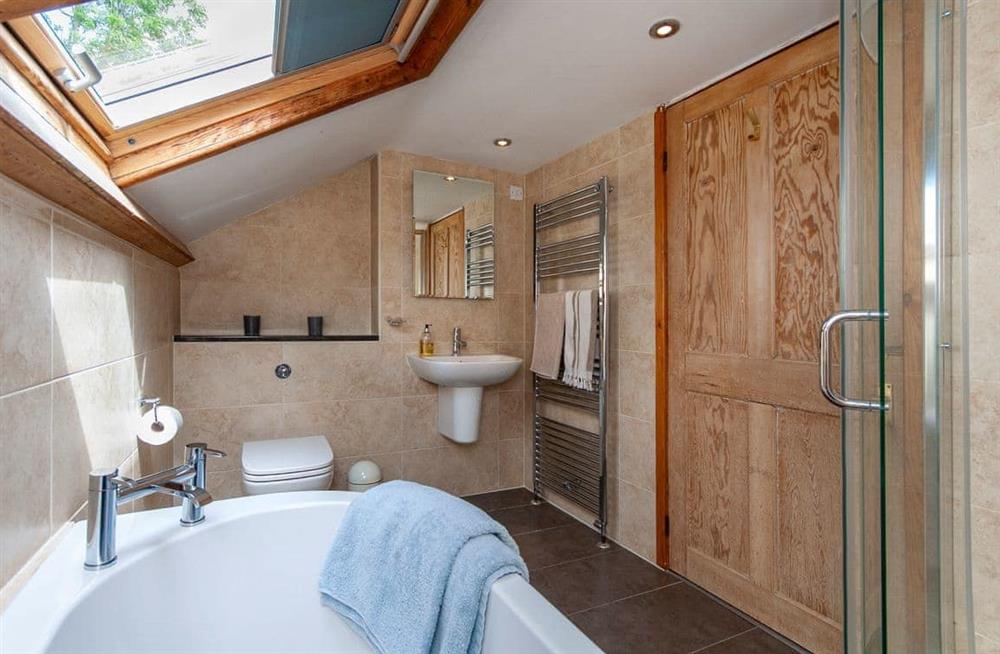 This is the bathroom at Crug y Felin in Ceibwr Cove, Pembrokeshire, Dyfed