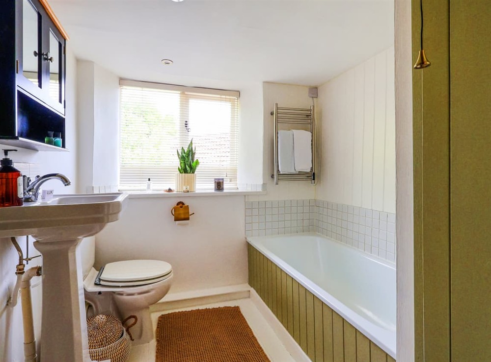Bathroom at Crumble Cottage in Bradford-on-Avon, Wiltshire