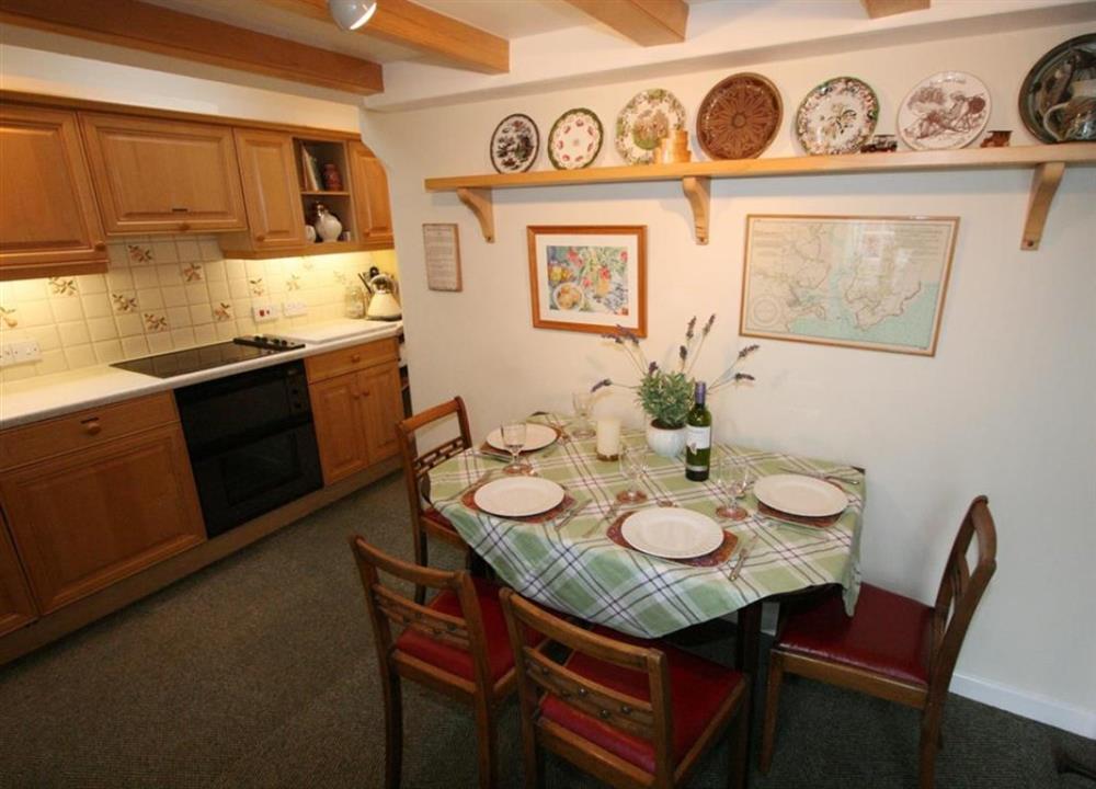 Dining area at Crumpet Cottage in Mylor Bridge