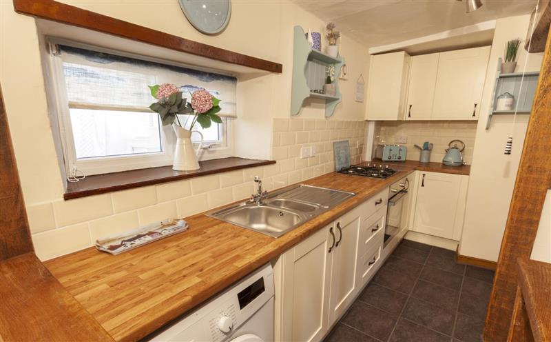 This is the kitchen at Cuain Cottage, Watchet